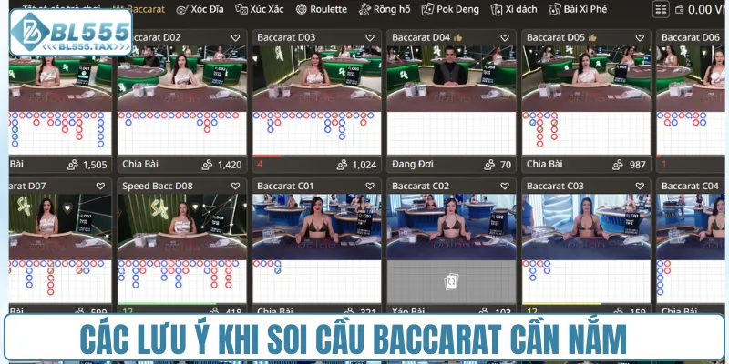 Các lưu ý khi áp dụng Cách soi cầu Baccarat chuẩn