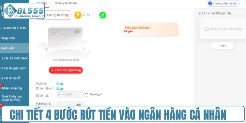 Chi tiết 4 bước rút tiền vào ngân hàng cá nhân