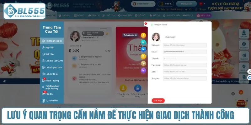 Lưu ý quan trọng cần nắm để thực hiện giao dịch thành công