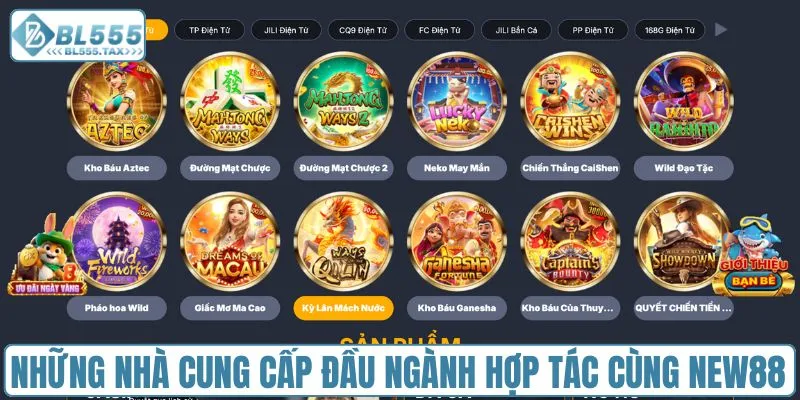Những nhà cung cấp đầu ngành hợp tác cùng New88