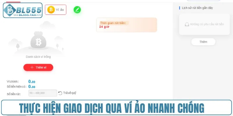 Thực hiện giao dịch qua ví ảo nhanh chóng